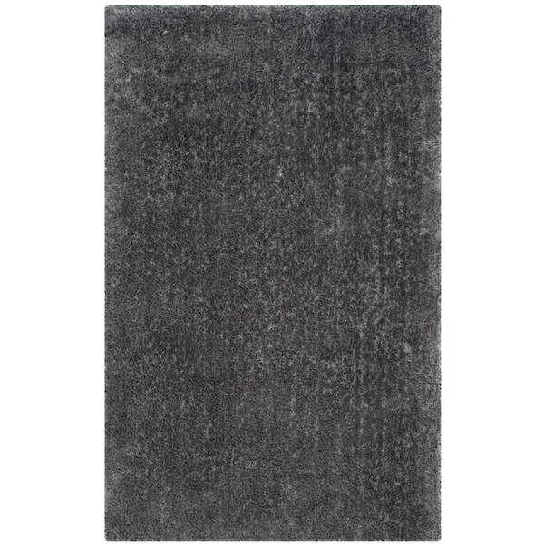 SAFAVIEH Luxe Shag Gray 8 ft. x 10 ft. Solid Area Rug