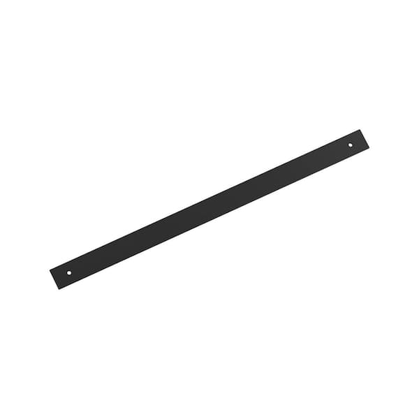 Ladera 18 in. (457mm) Center-to-Center Rectangle Matte Black Pull Cabinet Backplate