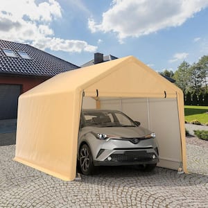 9 ft. x 17 ft. Heavy-Duty Carport Canopy PE Car Tent Steel Outdoor Garage Shelter