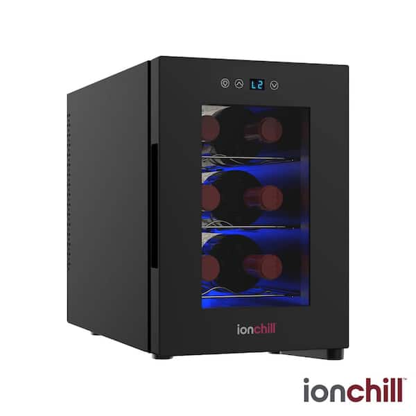 IonChill, Smart Temperature Control, 6-Bottle Wine Cooler in Black