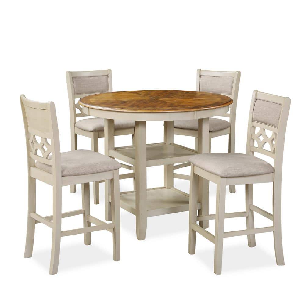 NEW CLASSIC HOME FURNISHINGS Mitchell 5Piece Solid Wood Counter Set