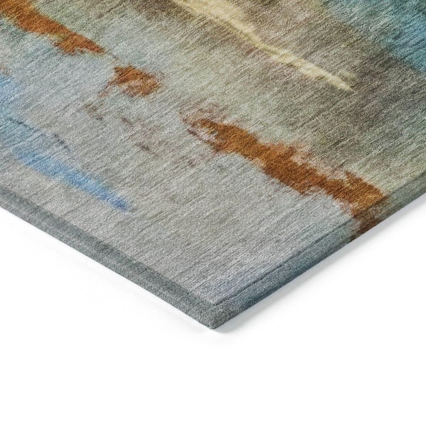 Chantille Machine Washable Indoor/Outdoor Abstract ACN2157 Paprika 1 ft. 8 in. x 2 ft. 6 in. Accent Rug