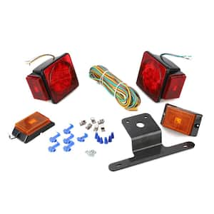 22 ft. Cable LED Submersible Red Trailer Light Kit with 2 LED Amber Side Marker Lights