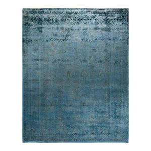 Blue 8 ft. 2 in. x 9 ft. 10 in. Fine Vibrance One-of-a-Kind Hand-Knotted Area Rug