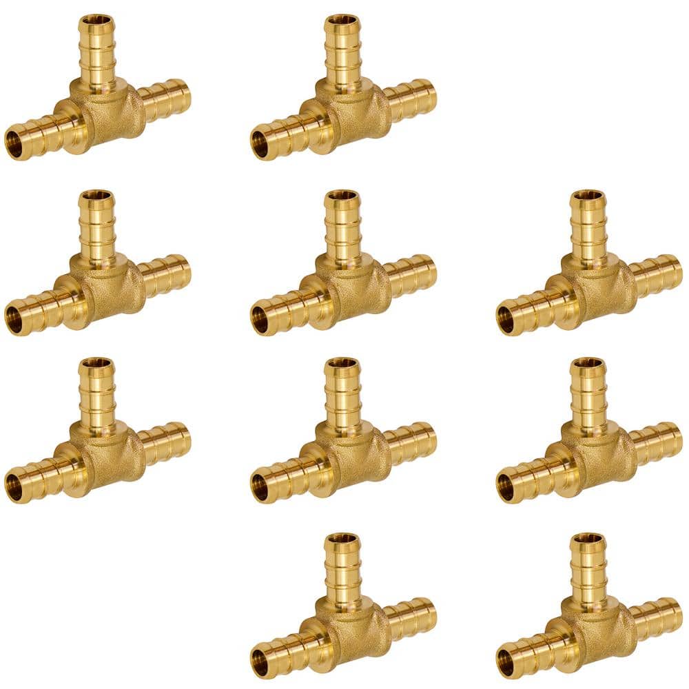3/8 in. Brass PEX x PEX x PEX Barb Tee Pipe Fittings (10-Pack) price history on PriceWatchPro
