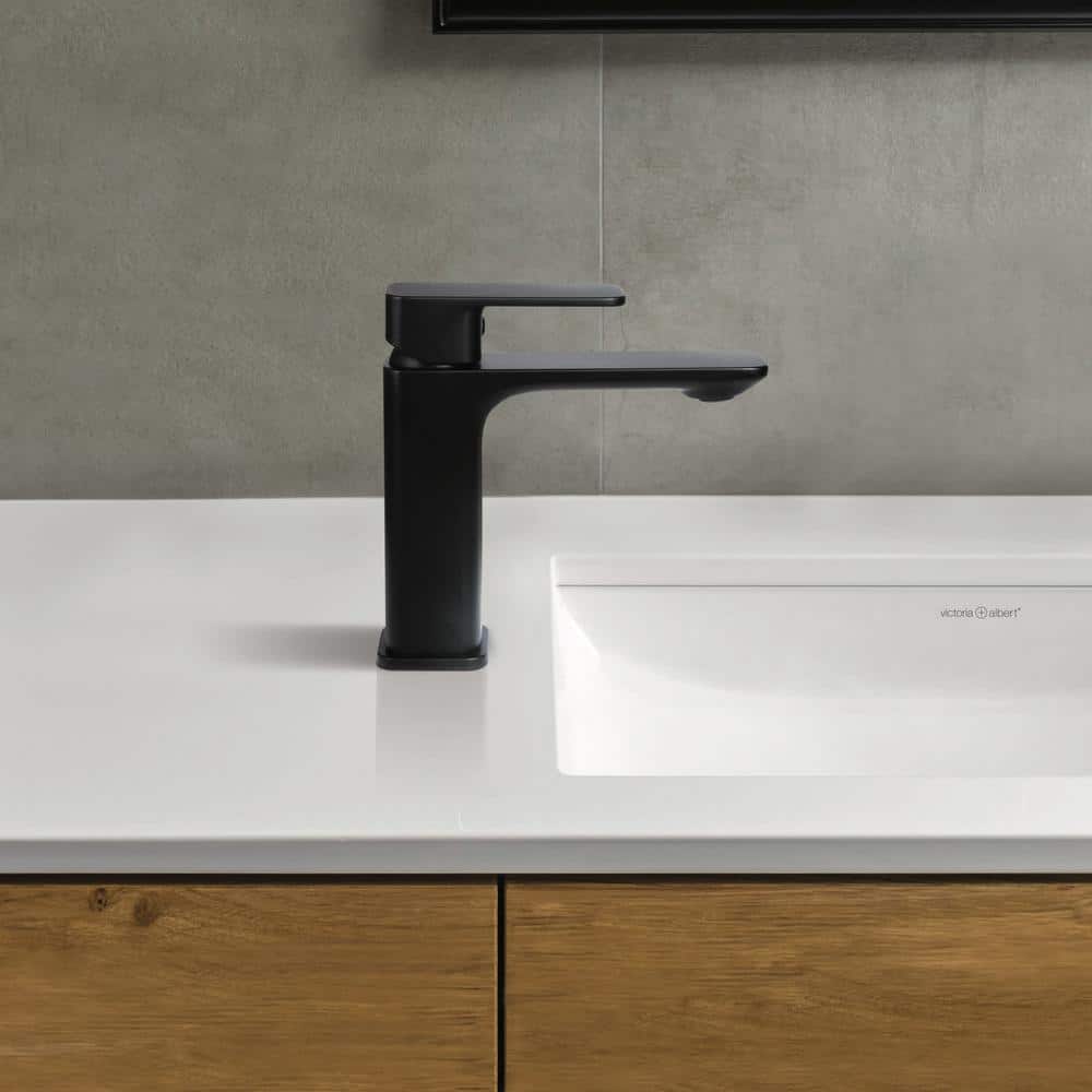 Modern Black Brass Single Hole Bathroom Faucet