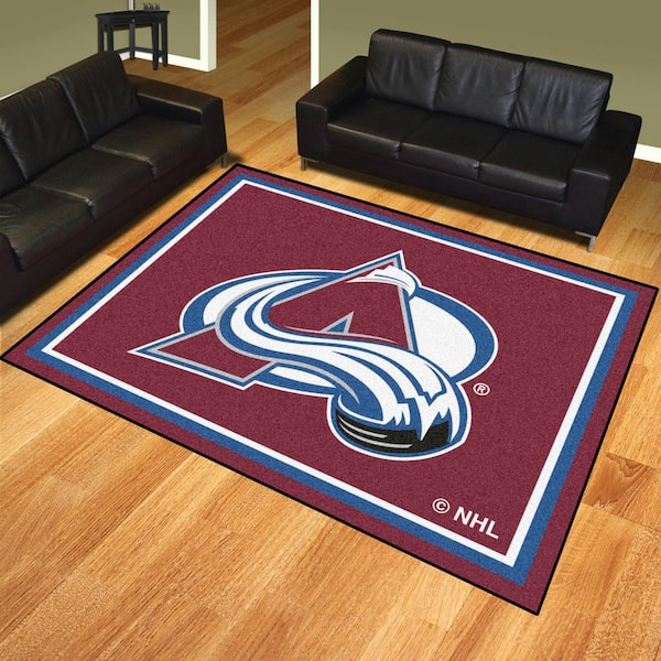 FANMATS NHL Colorado Avalanche Burgundy 8 ft. x 10 ft. Indoor Area 