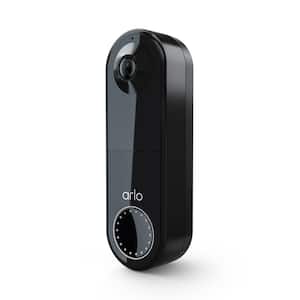 Essential Wire-Free Video Doorbell - HD Video, 180-Degree View, Night Vision, 2-Way Audio, Wireless Security, Black
