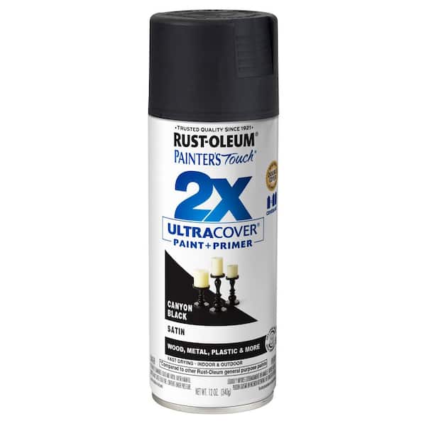 Rust-Oleum Painter's Touch 2x 12 oz. Satin Canyon Black General Purpose Spray Paint (3-pack)
