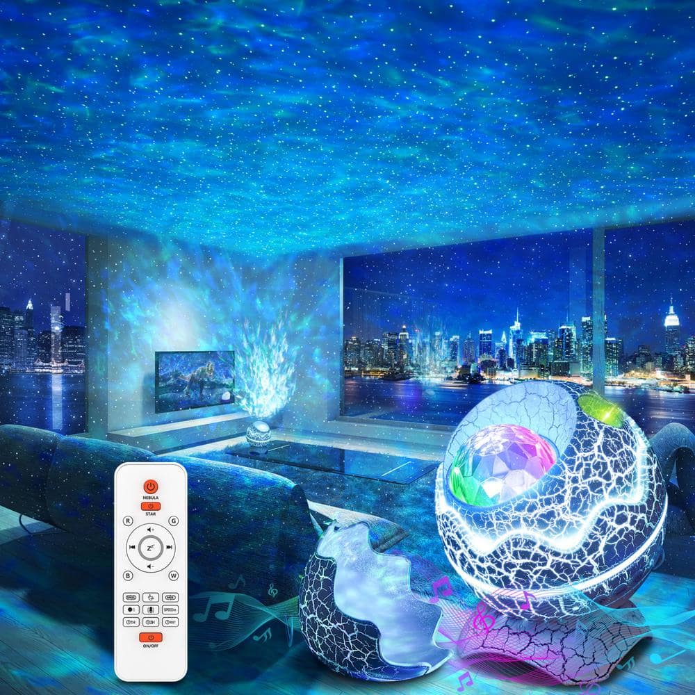 Rossetta 1920 x 1080 Star Projector for Indoor - Bedroom Celling Light - Dinosaur Egg with 50 Lumens - Nebulae Light