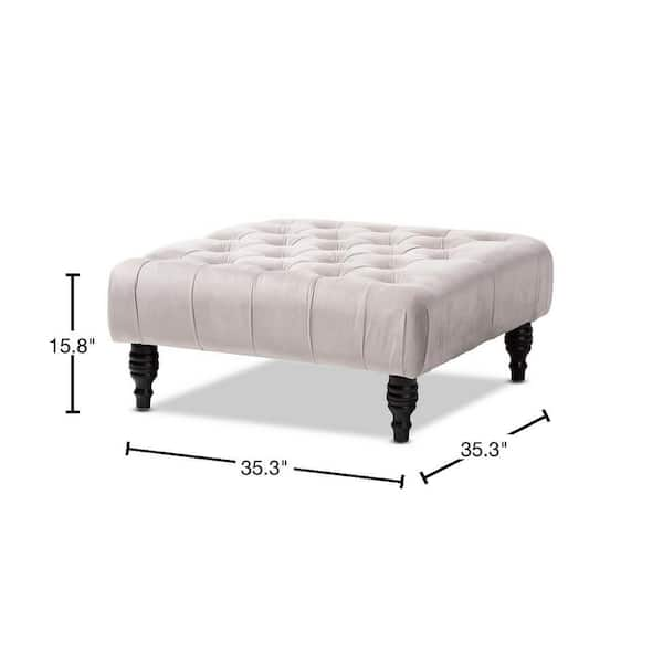 Baxton Studio Keswick Slate Gray Ottoman 151 9358 HD The Home Depot