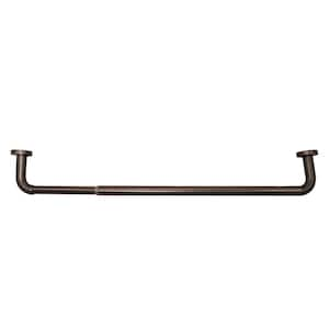 28 in. - 48 in. Steel Single Privacy Rod in Espresso