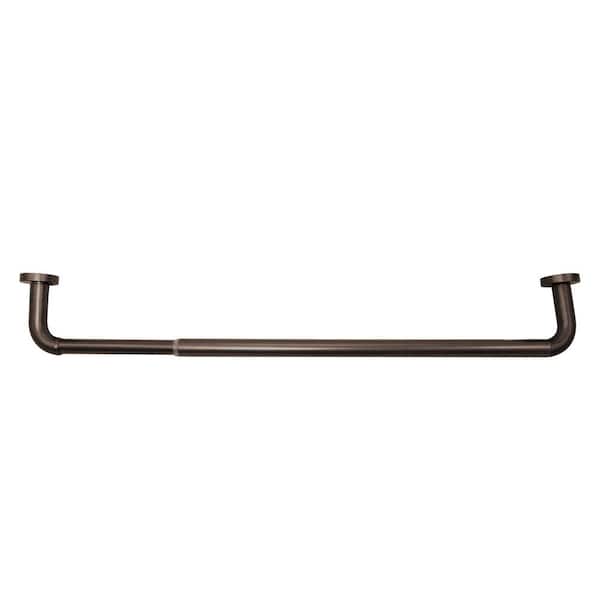 Versailles Home Fashions 66 in. - 120 in. Steel Single Privacy Rod in Espresso