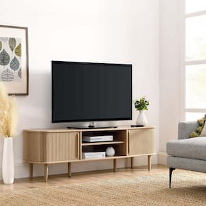 Contour 63 in. Wood TV Stand in Oak