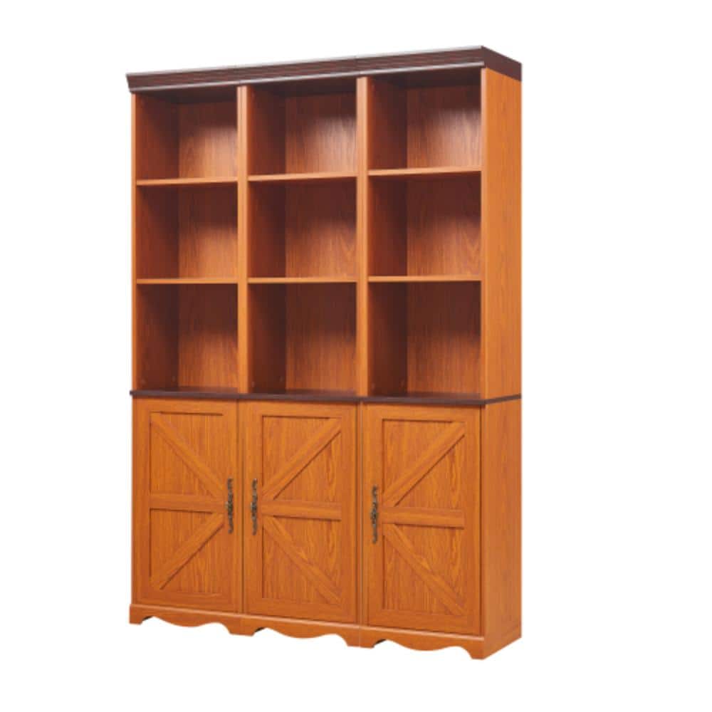 47.34 in. W x 13.38 in. D x 70.86 in. H Bathroom Brown Linen Cabinet with Adjustable Shelf