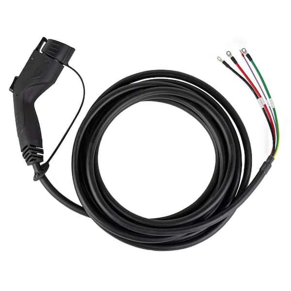 Level 2 Electric Vehicle (EV) 40A Charging Station 20 Ft Replacement Cable w/Wire Terminals; UL Certified