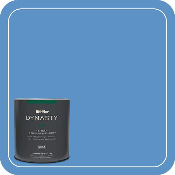 BEHR DYNASTY 1 qt. #MQ4-26 Come Sail Away Semi-Gloss Enamel Exterior Stain-Blocking Paint & Primer