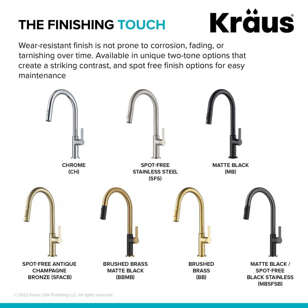 Matte Black Stainless Steel Pull-Down Kitchen Faucet with Spray