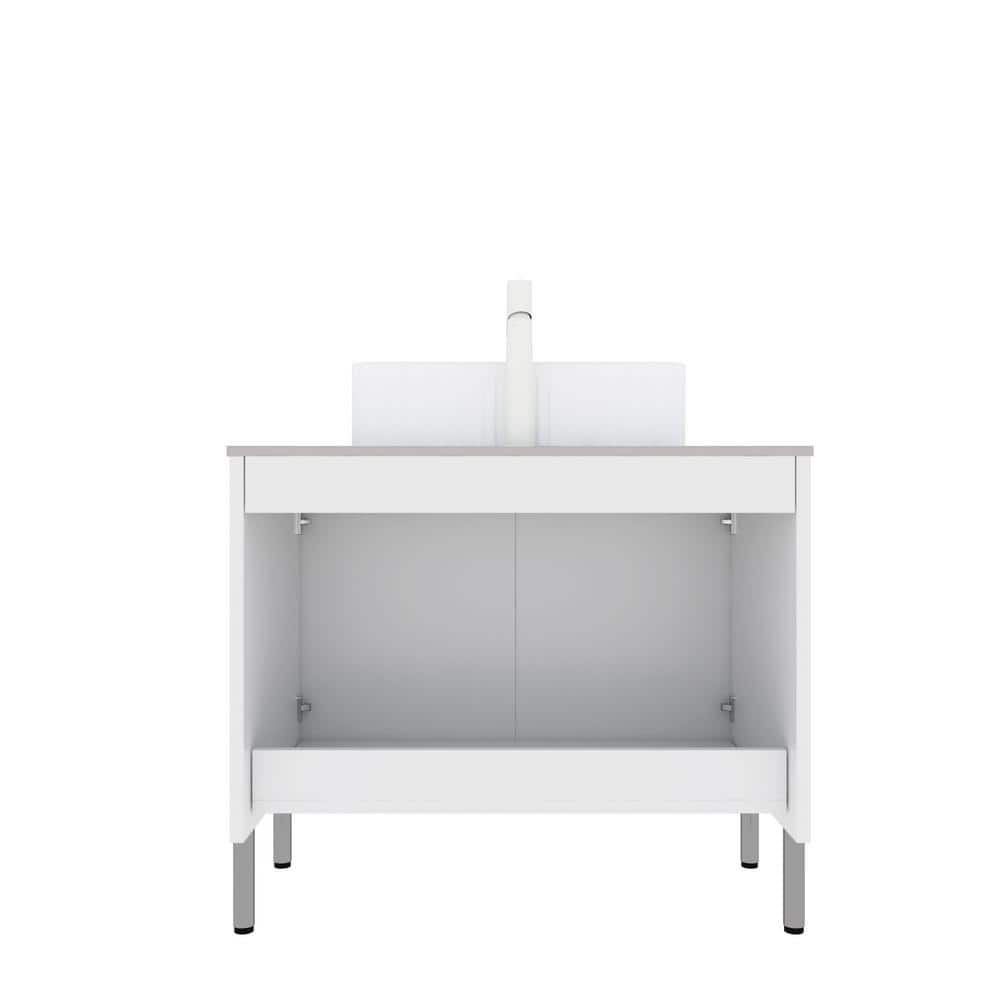 30 in. W x 18.9 in. D x 33.46 in. H Single Sink Freestanding Bath Vanity in