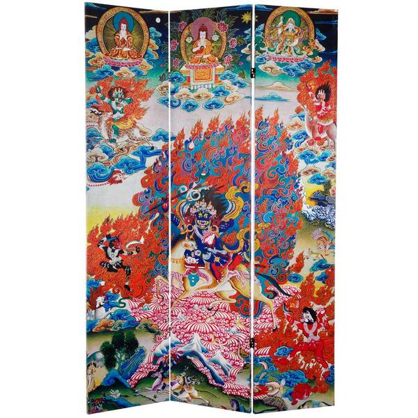 Oriental Furniture 6 ft. Printed 3-Panel Room Divider