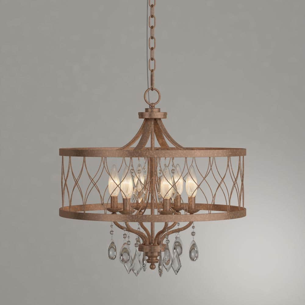 Mini Olympus Gold 5-Light Candle Chandelier with Crystal Accents