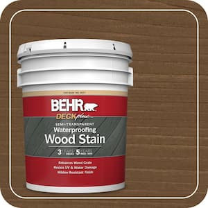 5 gal. #ST-109 Wrangler Brown Semi-Transparent Waterproofing Exterior Wood Stain