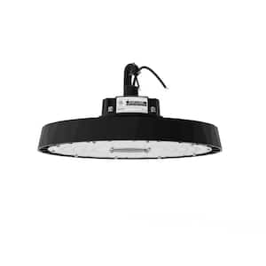 13.8 in. 5000K Daylight 51,200 Lumens 320-Watt Integrated LED Dimmable Wet Rated Black High Bay Light 100-277 Volt