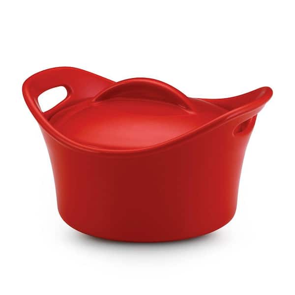 Rachael Ray 18 oz. Mini Covered Casserole (Souped Up Bowl) in Red