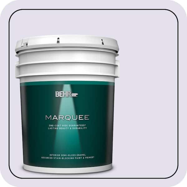BEHR MARQUEE 5 gal. #650C-2 Powdery Mist Semi-Gloss Enamel Interior Paint & Primer