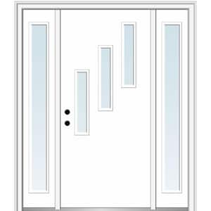 MMI Door 64.5 in. x 81.75 in. Classic Left-Hand Inswing 3/4-Lite Clear  Primed Fiberglass Smooth Prehung Front Door with Sidelites Z029446L - The  Home Depot