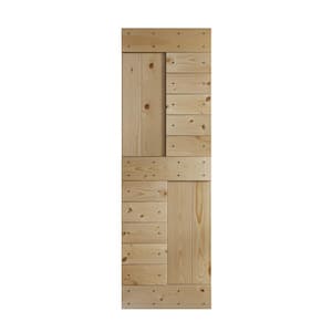 S Series 30 in. x 84 in. Unfinished DIY Knotty Wood Barn Door Slab