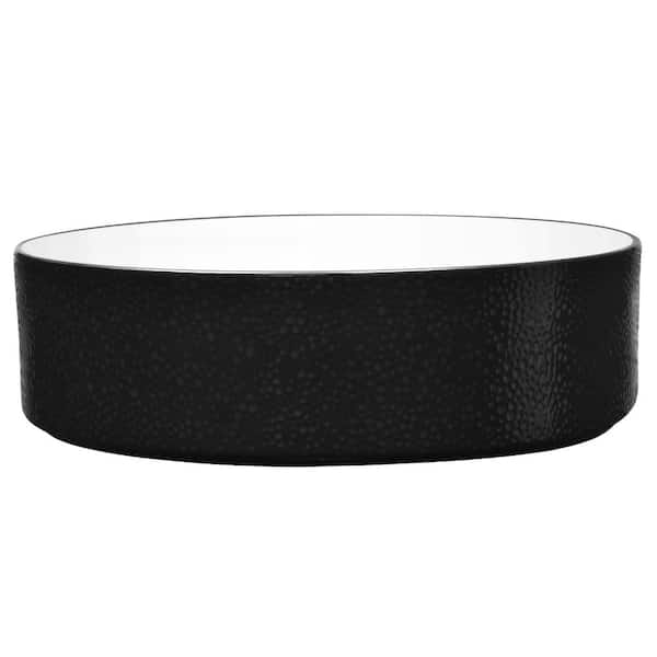 Noritake Colortex Stone Black 10 in., 67 fl. oz. Porcelain Serving Bowl