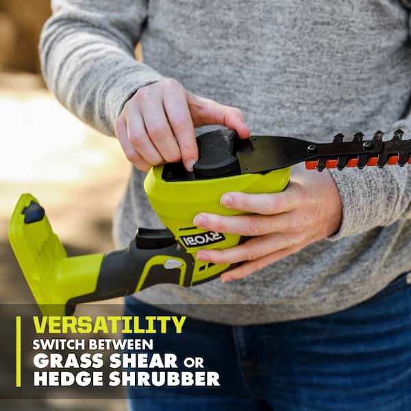 RYOBI ONE+ 18V Cordless Grass Shear and Shrubber Trimmer RYOBI ONE+ 18V Cordless Grass Shear and Shrubber Trimmer