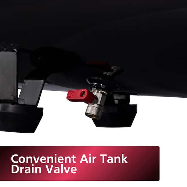 Husky - 8 Gal. 150 PSI Portable Electric Oil-Free Horizontal Hotdog Air Compressor with Rubber Wheels and 1-Quick Coupler