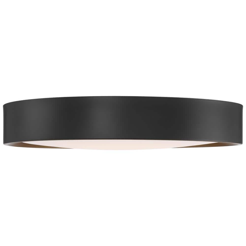 Malaga Matte Black 20" LED Flush Mount Light