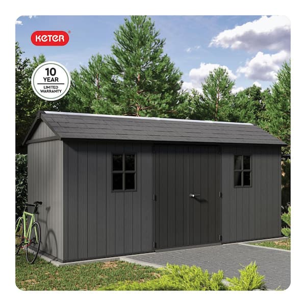 Keter Newton Plus 7.5 ft. W x 15 ft. D Durable Resin Plastic