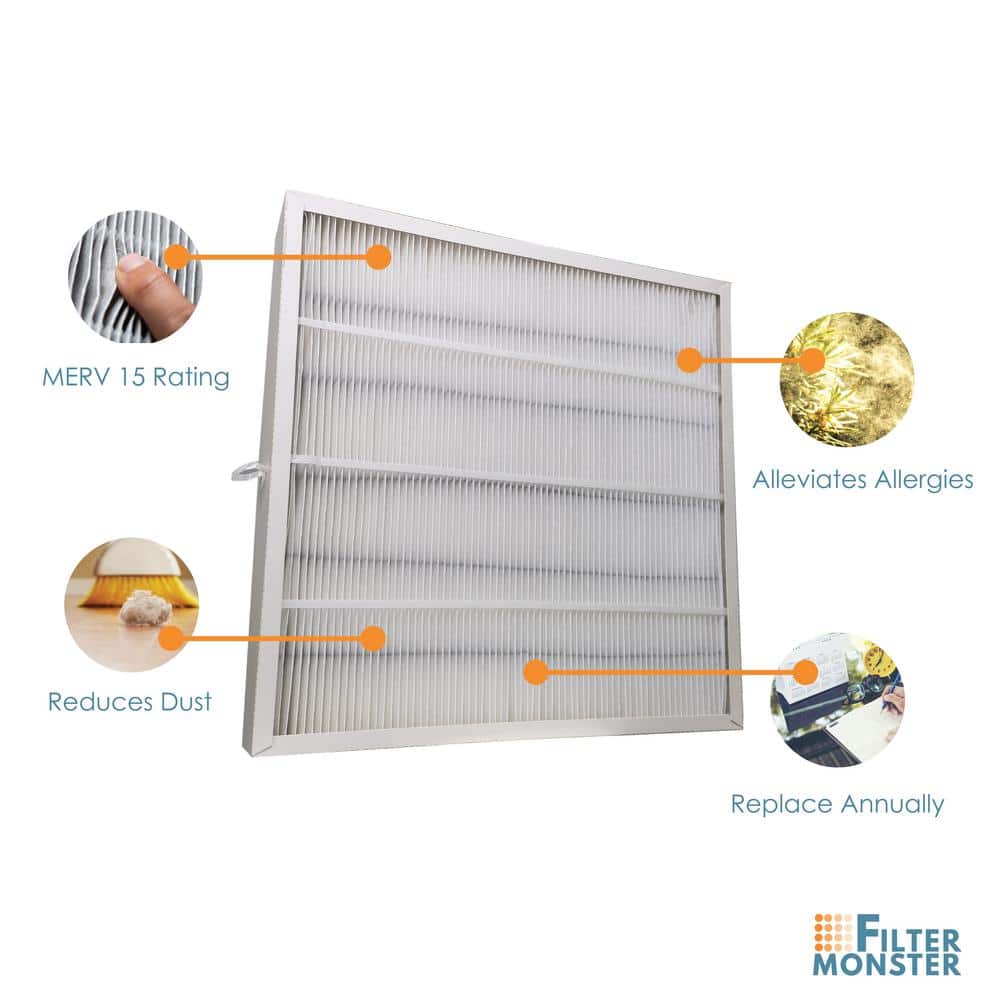20" x 25" White and Black HEPA Air Purifier Filter