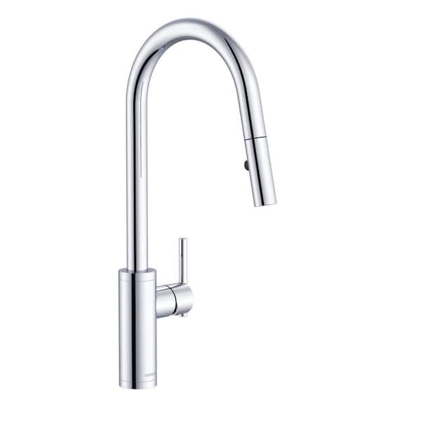 Gerber Parma Cafe Chrome 17 in. Single Handle Pull Down Sprayer Kitchen Faucet with 360-Degree Swivel