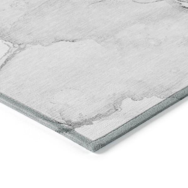 Chantille ACN523 Silver 5 ft. x 7 ft. 6 in. Machine Washable Indoor/Outdoor Geometric Area Rug