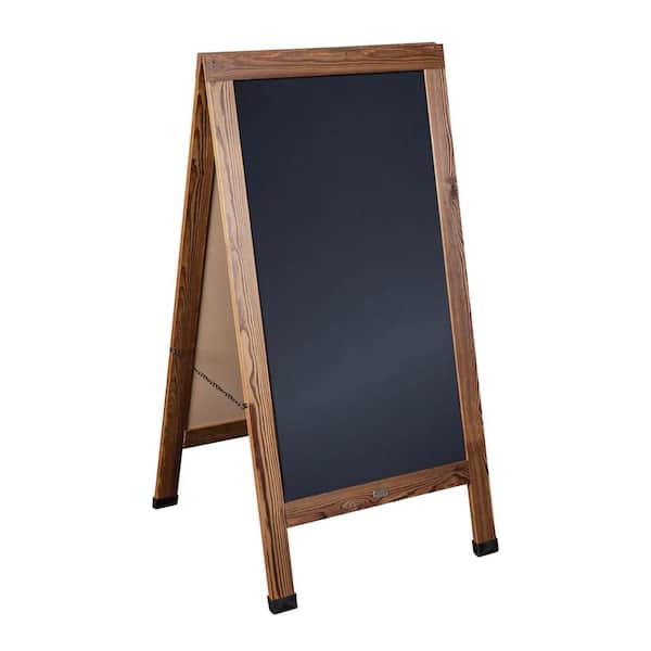 Carnegy Avenue Torched Brown 48"H x 24"W Magnetic A-Frame Chalkboard