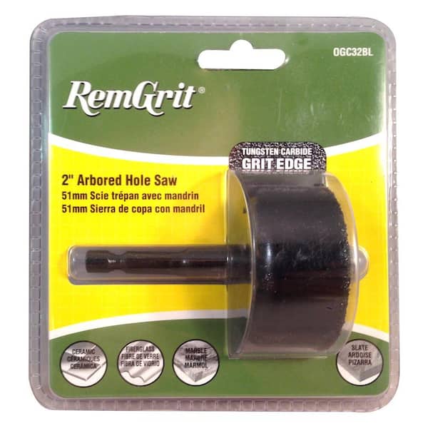 RemGrit 2 in. Diameter Carbide Grit Arbored Hole Saw