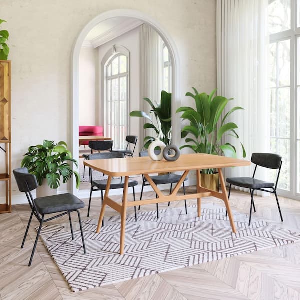 ZUO Rovina Natural 63 in. Wood Top Trestle Dining Table (Seats 4