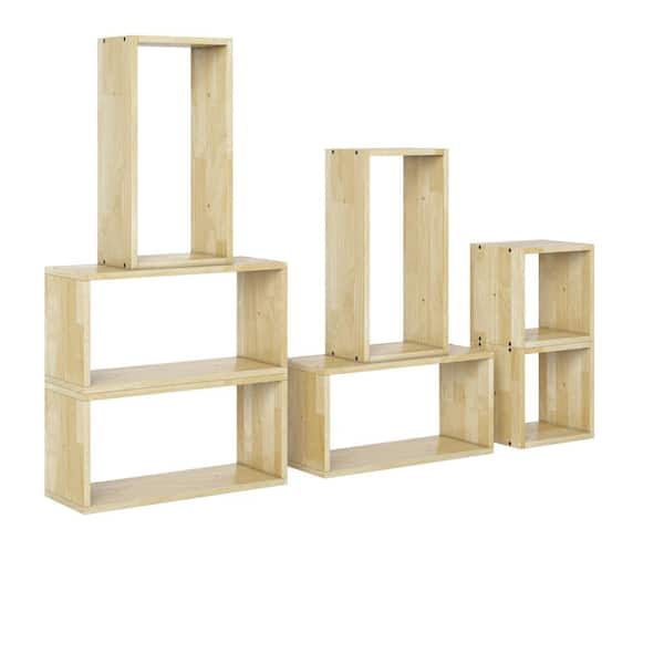 Handy Living Freemont Natural Modern 7, Live Edge Bookcase Plans Free