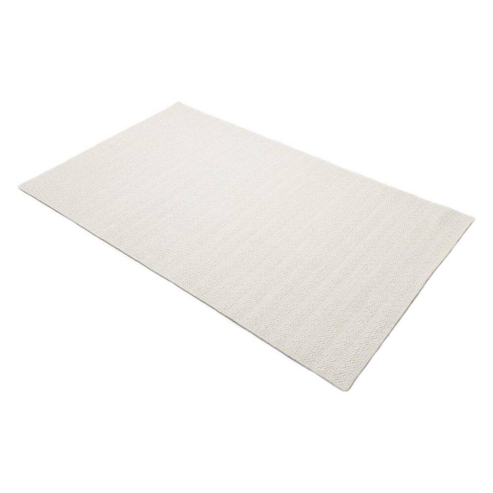 Handmade Ivory Wool 60'' x 36'' Flatweave Area Rug