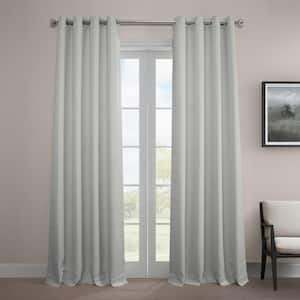 Exclusive Fabrics & Furnishings Ivory Lounge Embossed Velvet Curtains 50  in. W x 108 in. L Rod Pocket Room Darkening Curtain (Single Panel)  VPEC-230801-108 - The Home Depot