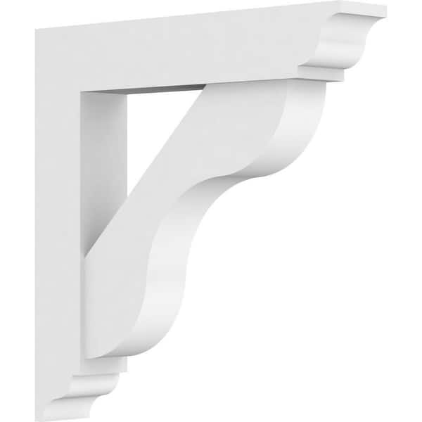 Ekena Millwork Standard Carmel 3 in. W x 18 in. H x 18 in. D Signature Urethane Polyurethane Bracket With Traditional Ends