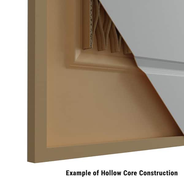 36 in. x 96 in. 2 Panel Square Hollow Core Primed Molded Bi-fold Door with Hardware