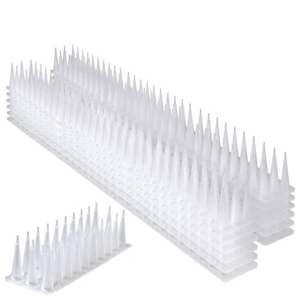 12-Pack Bird Spikes Plastic Fence Spikes for Small Birds Pigeons Squirrels Raccoons No More Bird Nests and Poop