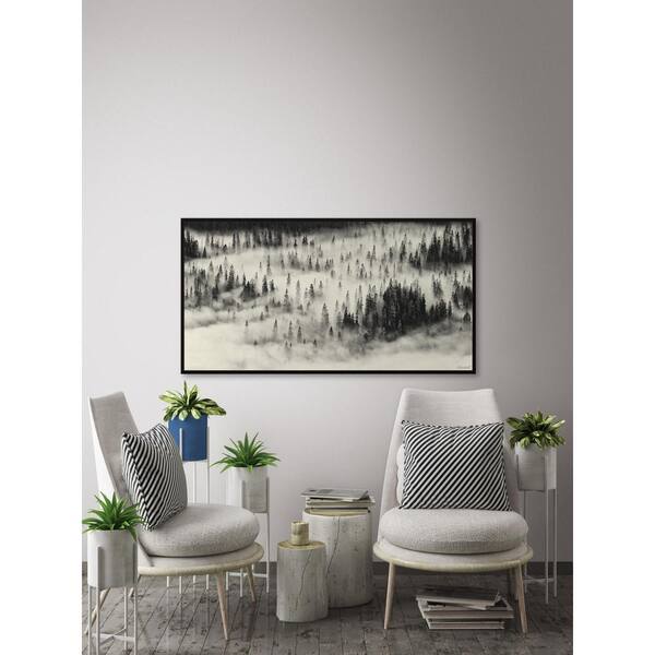 Row of Antique Keys | Large Stretched Canvas, Black Floating Frame Wall Art Print | Great Big Canvas