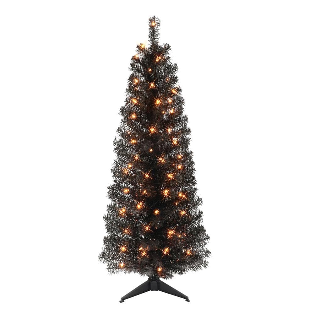 4.5 ft. Prelit Black Tinsel Artificial Christmas Tree price history on PriceWatchPro
